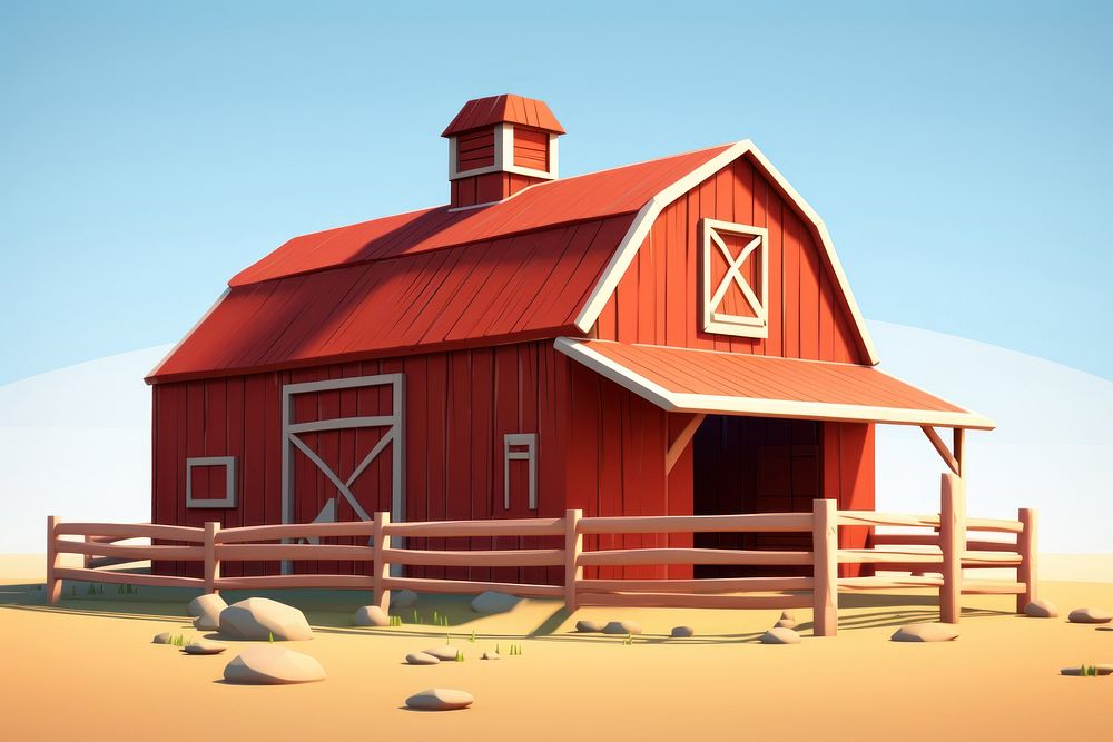 Horse barn architecture building outdoors. AI generated Image by rawpixel.