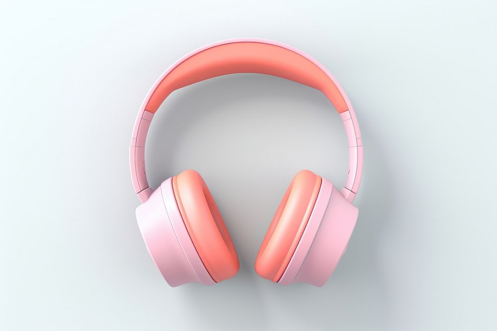 Headphone headphones headset white background. AI generated Image by rawpixel.