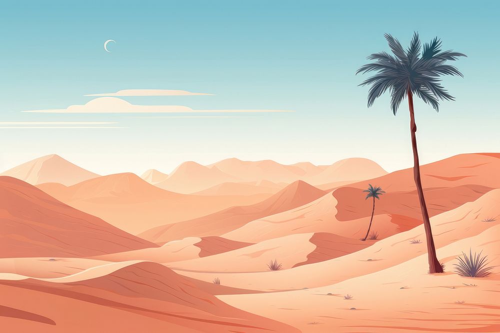 Desert tree backgrounds landscape. AI generated Image by rawpixel.