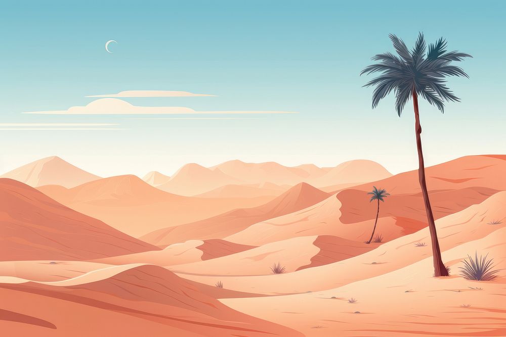 Desert tree backgrounds landscape. 