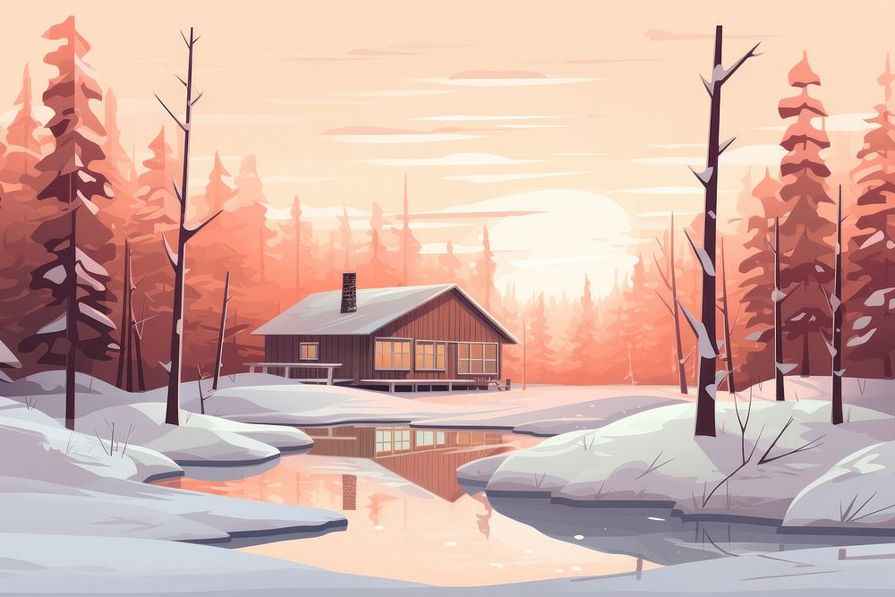 Architecture building outdoors winter. AI generated Image by rawpixel.