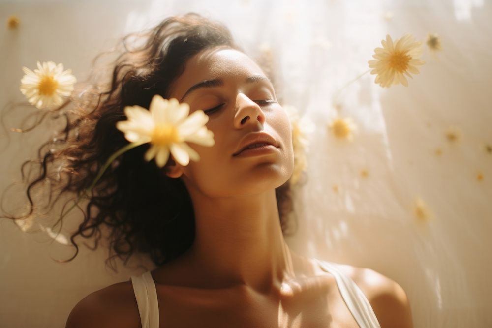 Flower photography portrait adult. 