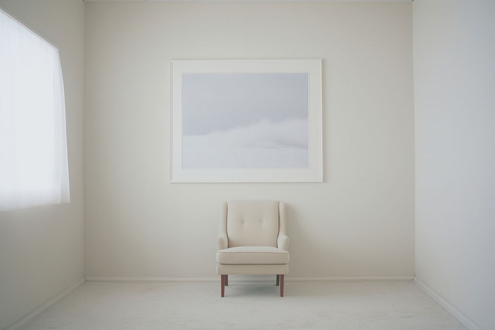 Room architecture furniture armchair. AI generated Image by rawpixel.