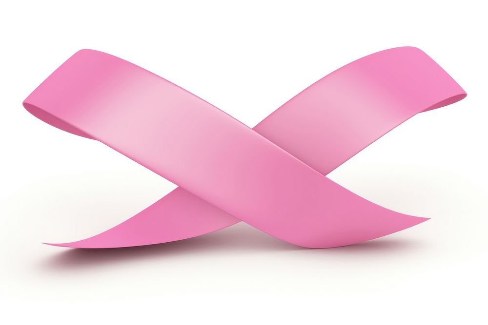 Pink ribbon white background accessories appliance. AI generated Image by rawpixel.