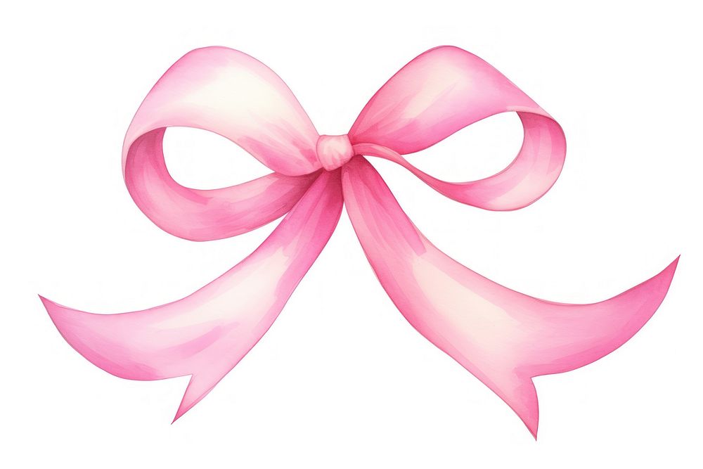 Pink ribbon petal white background celebration. AI generated Image by rawpixel.