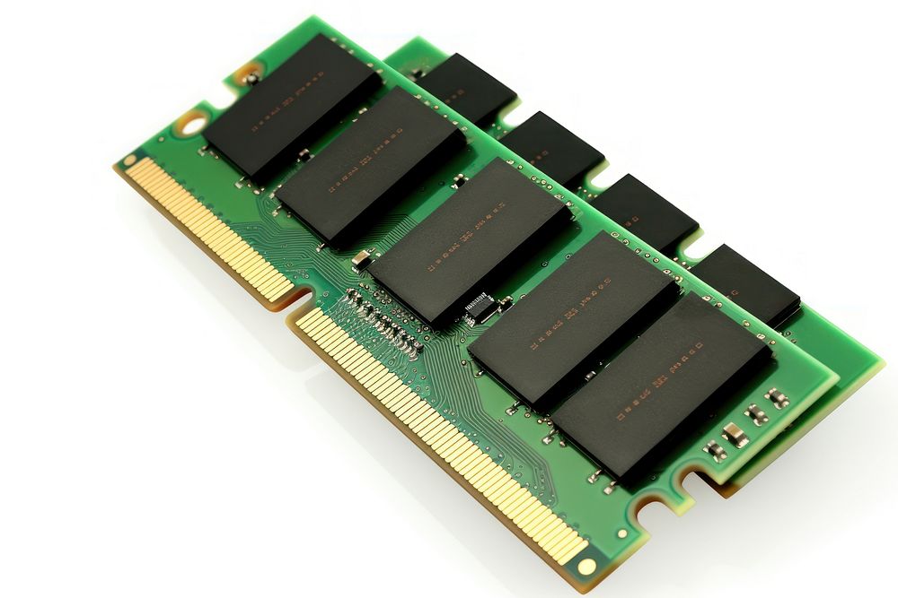 Ram card computer white background microcontroller. AI generated Image by rawpixel.