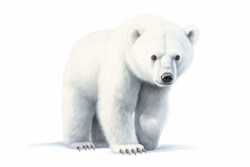 White bear wildlife mammal animal. AI generated Image by rawpixel.