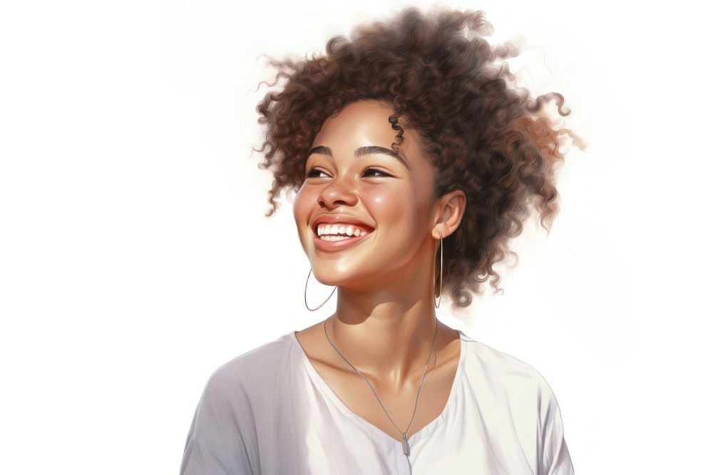 Happy black woman leading laughing portrait smile. AI generated Image by rawpixel.