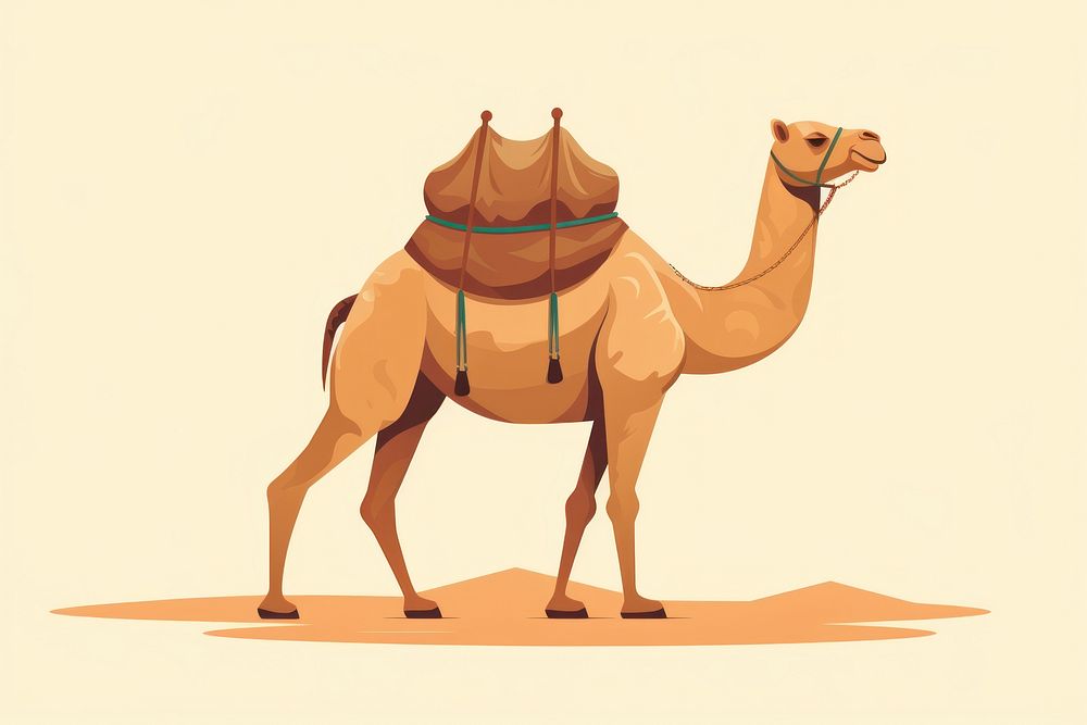 Camel animal mammal saddle. AI generated Image by rawpixel.