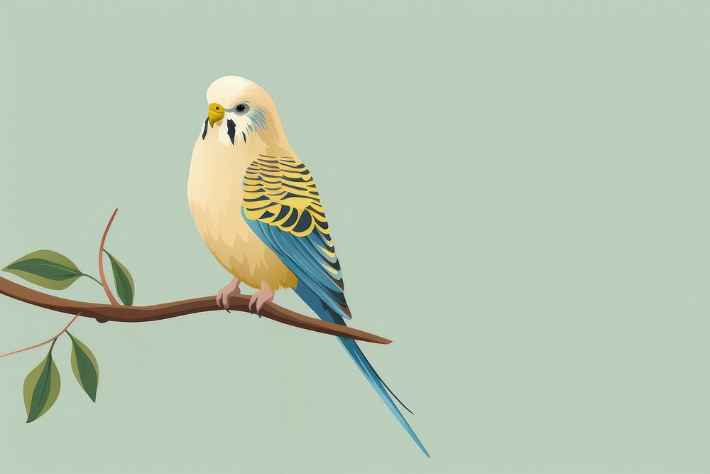 Budgie wildlife parrot animal. AI generated Image by rawpixel.