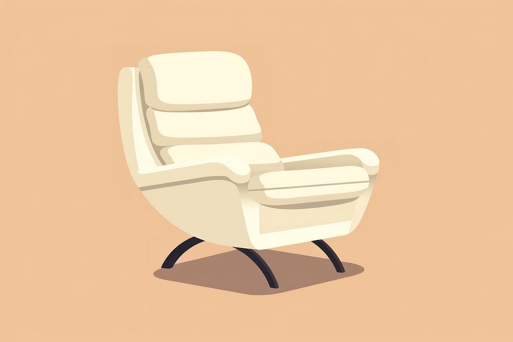 Chair vector comfortable furniture armchair relaxation recliner armrest.