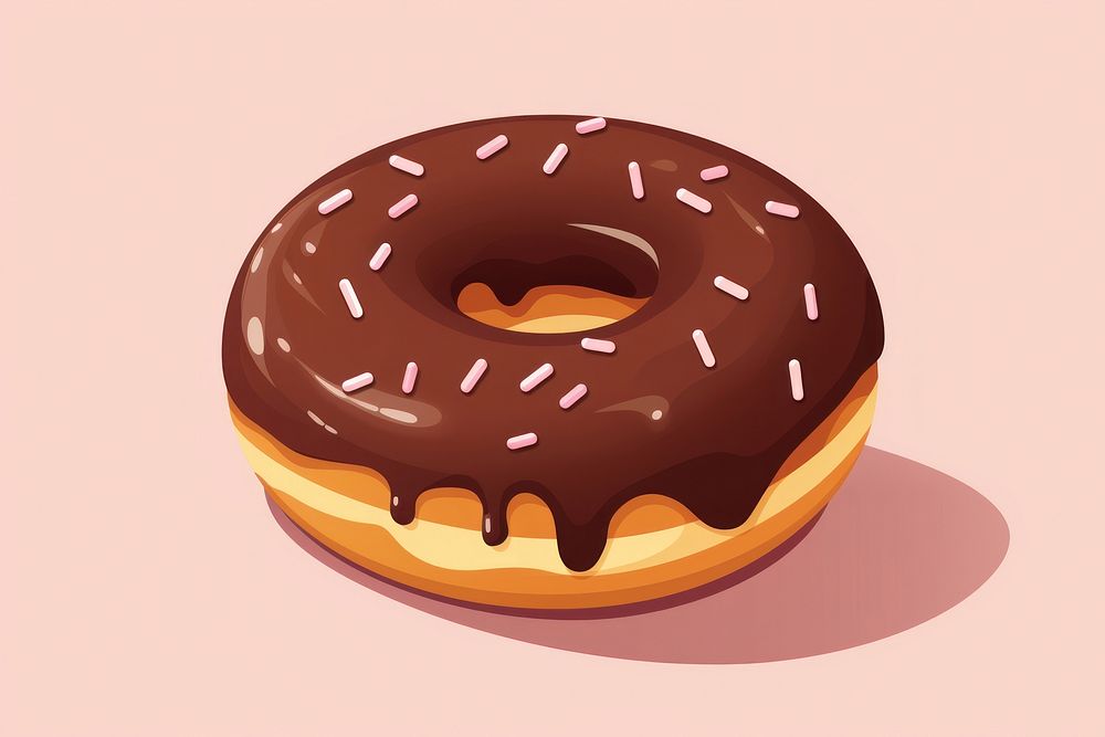 Chocolate donut food dessert cake. AI generated Image by rawpixel.