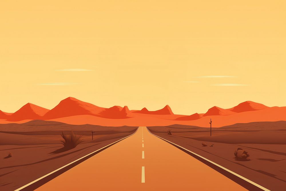 Landscape horizon desert nature. AI generated Image by rawpixel.