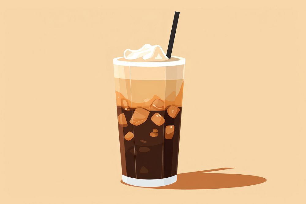 Iced coffee drink beverage dessert. 