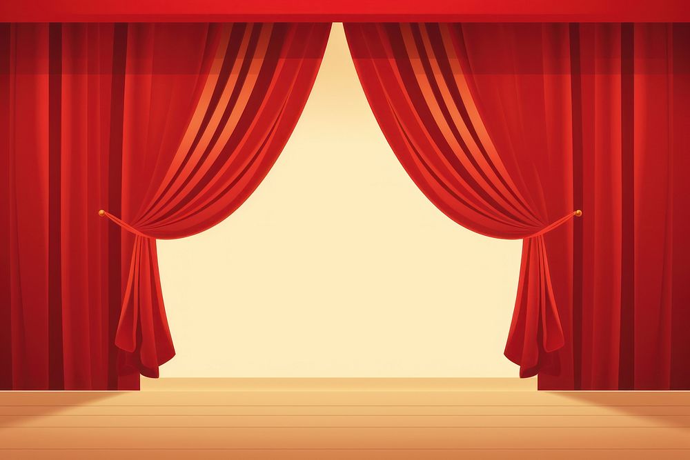 Curtain stage backgrounds red. AI generated Image by rawpixel.