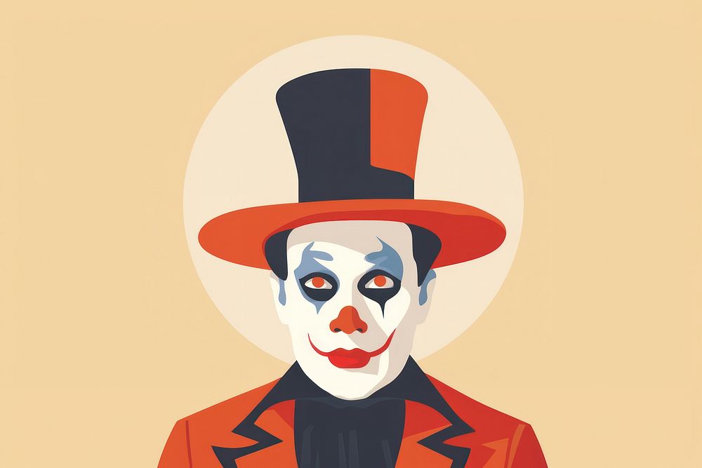 Clown circus representation celebration halloween. AI generated Image by rawpixel.