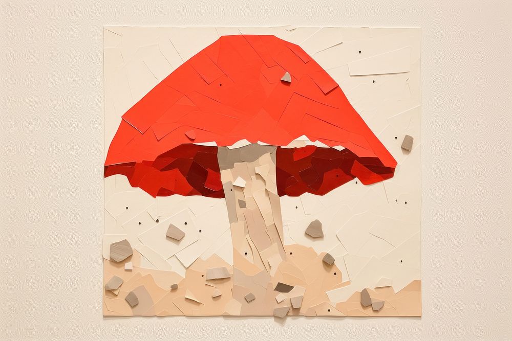 Cremini mushroom art creativity umbrella. AI generated Image by rawpixel.