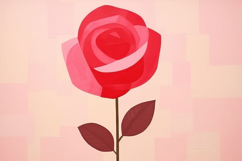 Rose flower art plant inflorescence. AI generated Image by rawpixel.