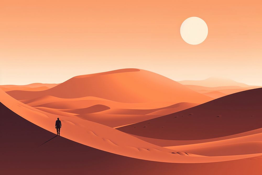 Desert desert landscape outdoors. AI generated Image by rawpixel.