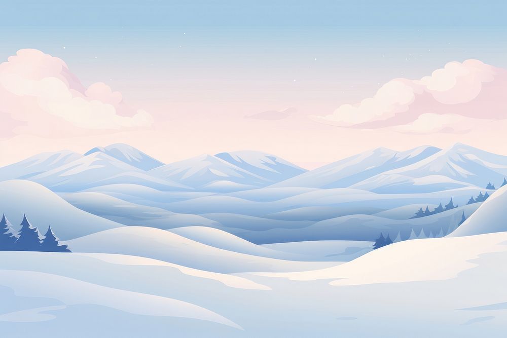 Snow hillside winter landscape backgrounds mountain outdoors. AI generated Image by rawpixel.
