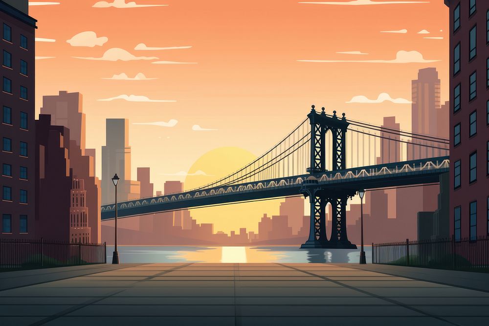 Bridge outdoors street city. AI generated Image by rawpixel.