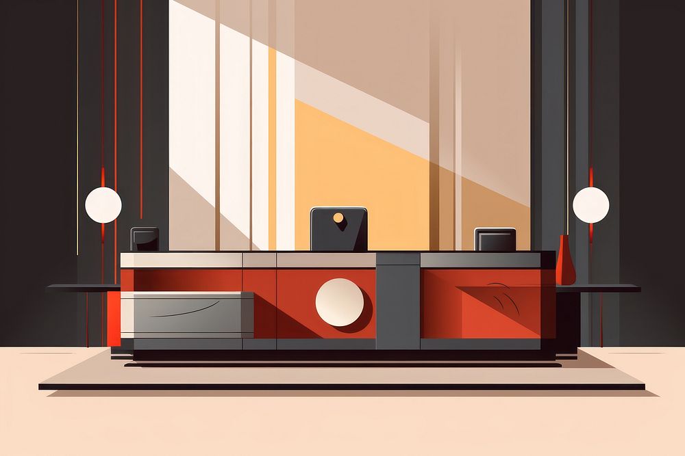 Hotel front desk loudspeaker electronics gramophone. AI generated Image by rawpixel.