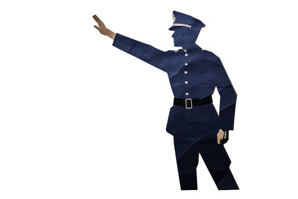 Police officer sleeve adult white background. AI generated Image by rawpixel.