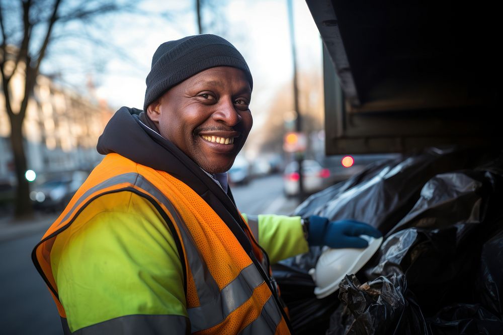 City cleaner smiling adult smile. AI generated Image by rawpixel.