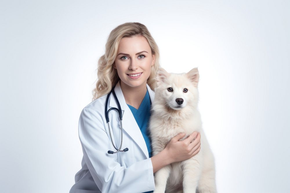 Woman veterinarian mammal animal doctor. AI generated Image by rawpixel.