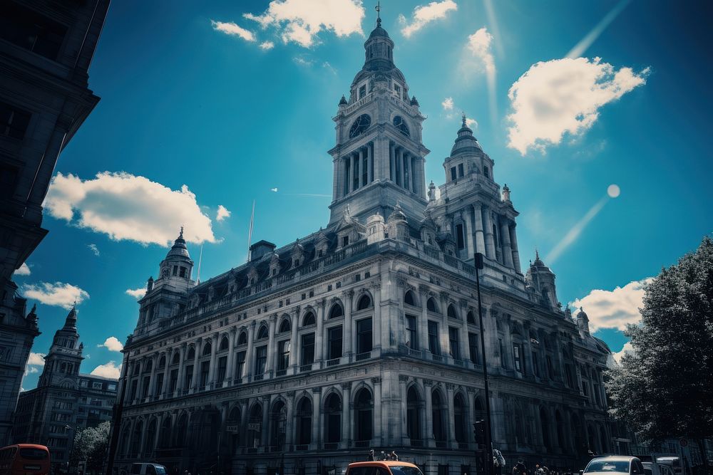 City hall architecture building landmark. AI generated Image by rawpixel.