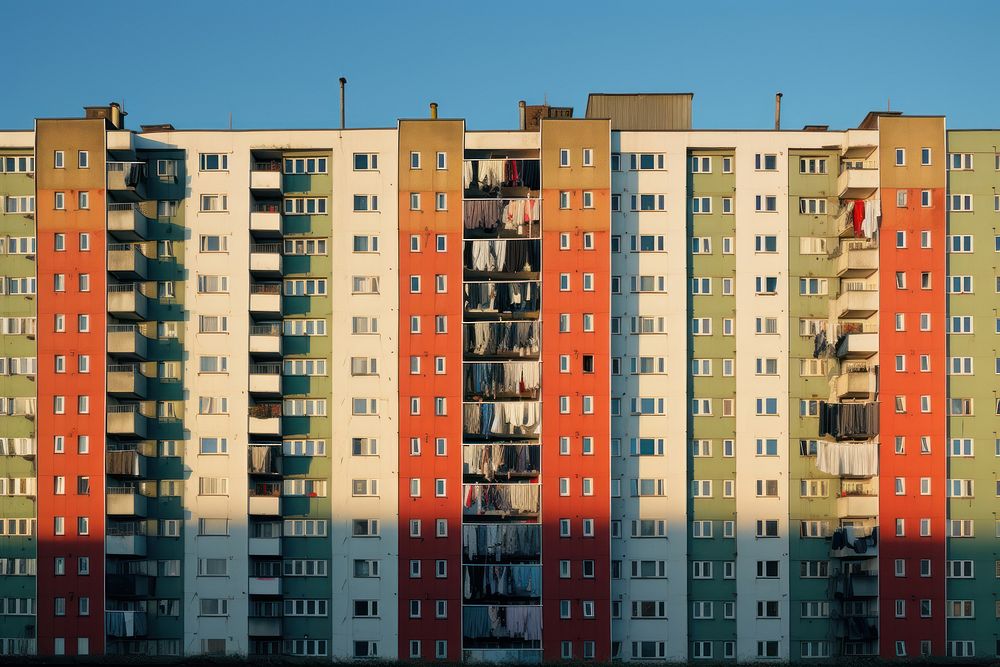 Apartment block architecture building city.