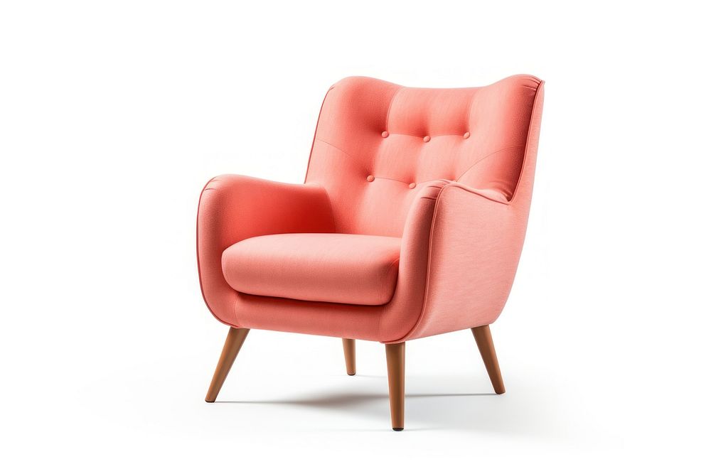 Lounge armchair furniture pink red. AI generated Image by rawpixel.