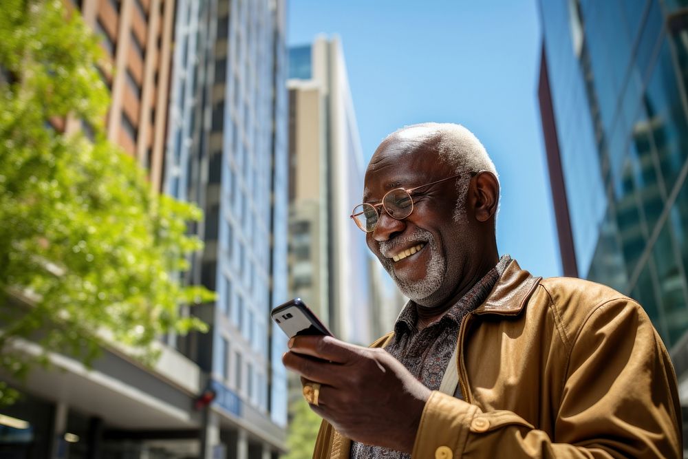 Looking adult phone happy. AI generated Image by rawpixel.