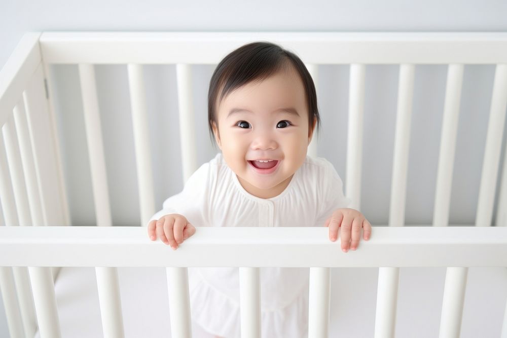 Crib baby furniture relaxation. 