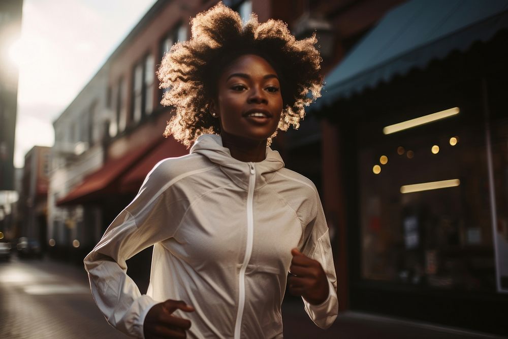 Black woman running adult architecture. | Free Photo - rawpixel