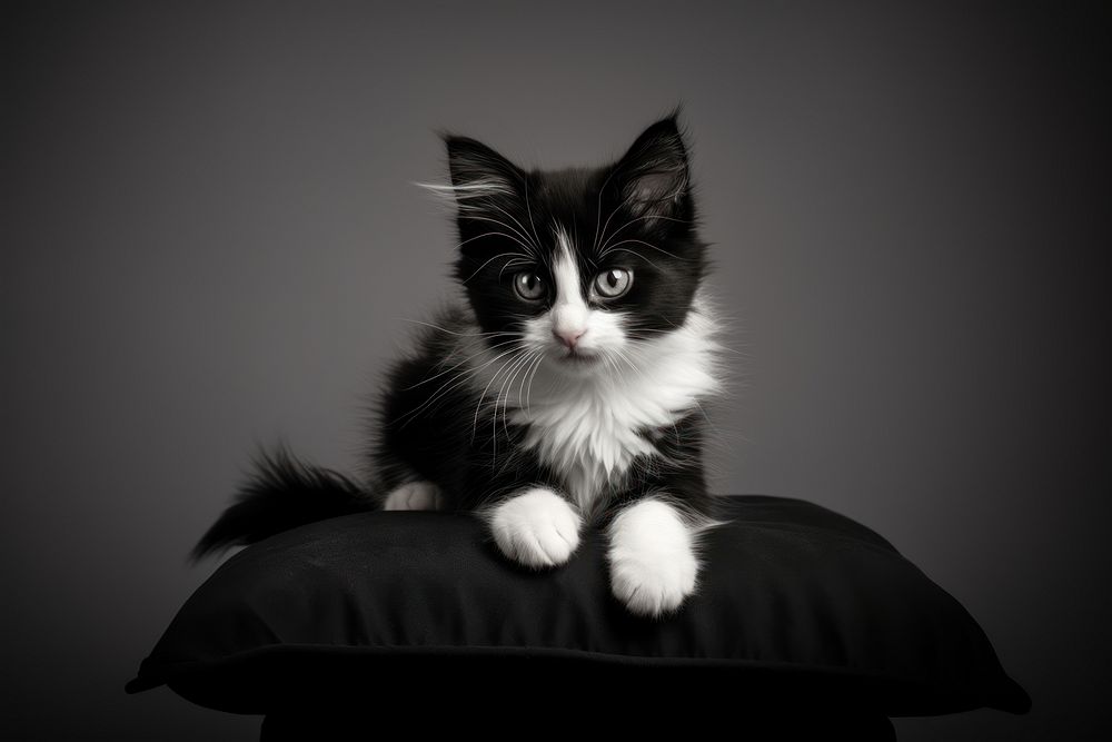 Kitten mammal animal black. AI generated Image by rawpixel.
