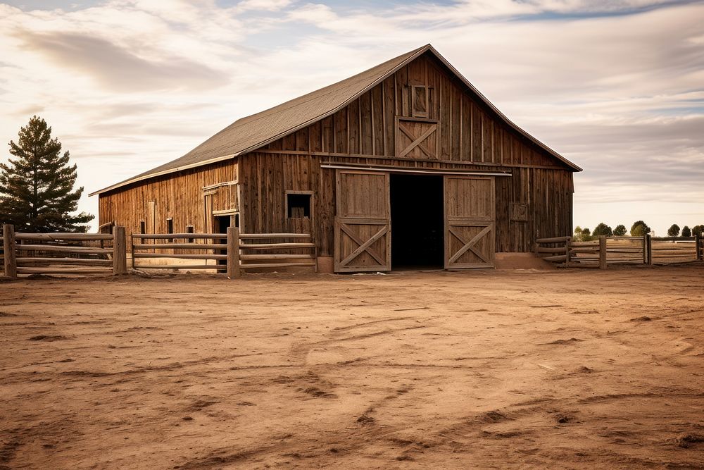 Horse barn architecture building outdoors. 