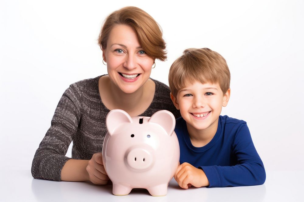 Savings child pig togetherness. AI generated Image by rawpixel.