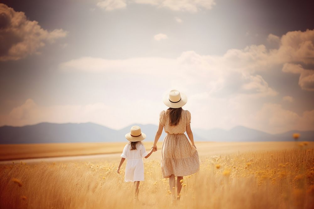 Walking outdoors nature child. AI generated Image by rawpixel.