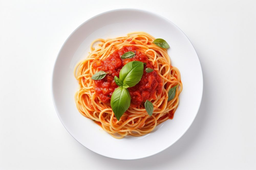 Spaghetti plate tomato pasta. AI generated Image by rawpixel.