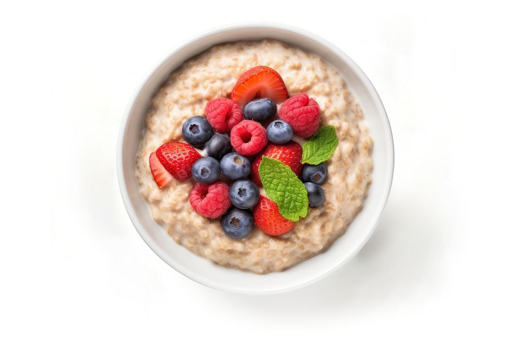 Blueberry breakfast berries oatmeal. AI generated Image by rawpixel.
