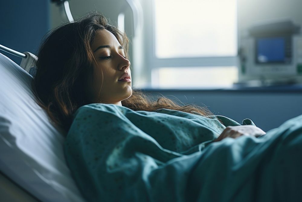 Women hospital blanket patient. AI generated Image by rawpixel.