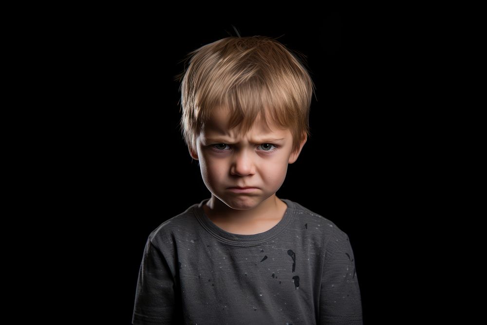 Unhappy child portrait crying photo. AI generated Image by rawpixel.