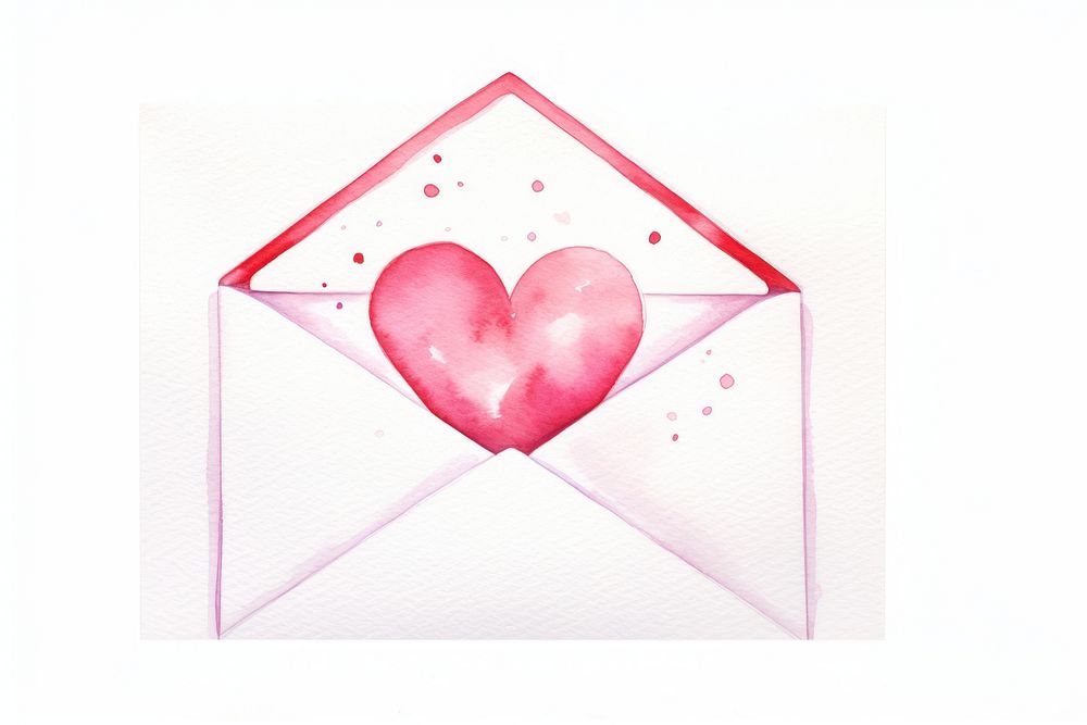 Love letter envelope white background celebration. AI generated Image by rawpixel.
