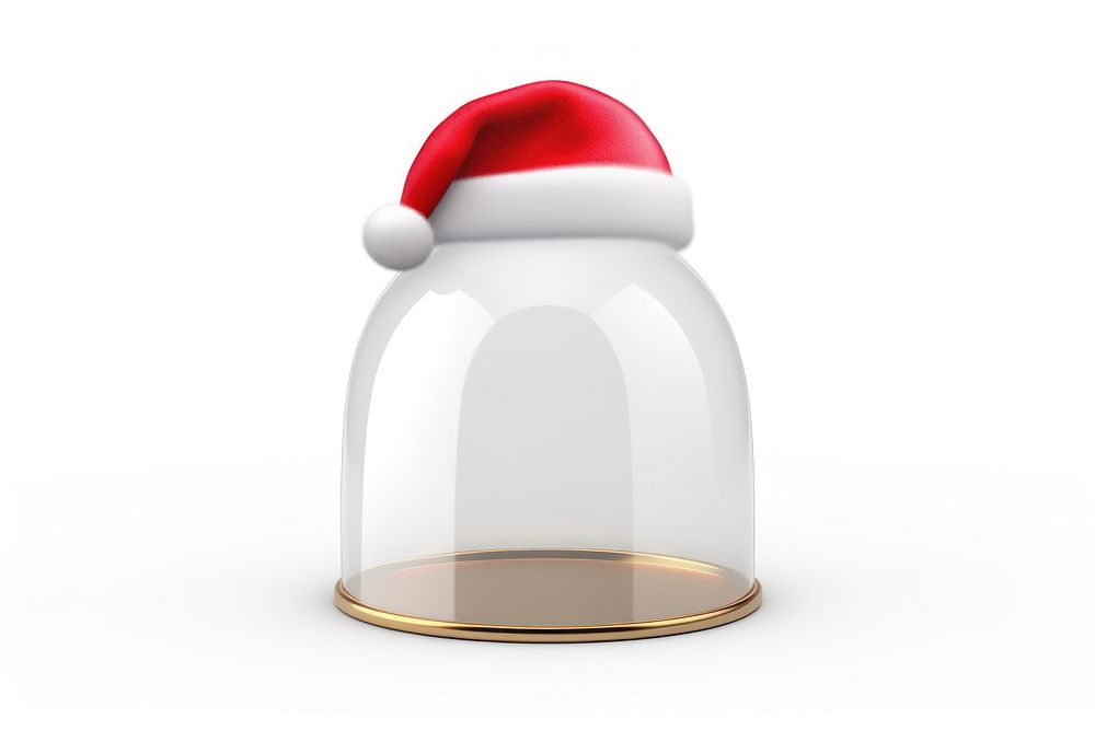 Empty glass globe christmas shape white background. AI generated Image by rawpixel.