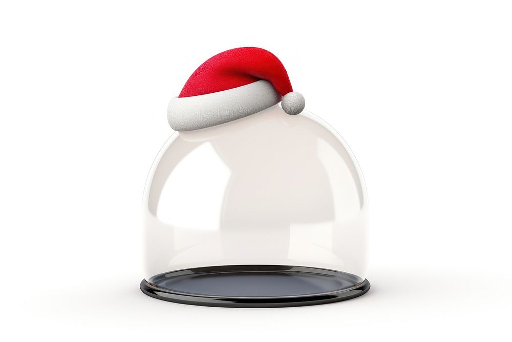 Empty glass globe christmas white background celebration. AI generated Image by rawpixel.