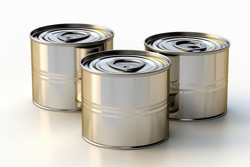 Food canned white background container aluminium. AI generated Image by rawpixel.