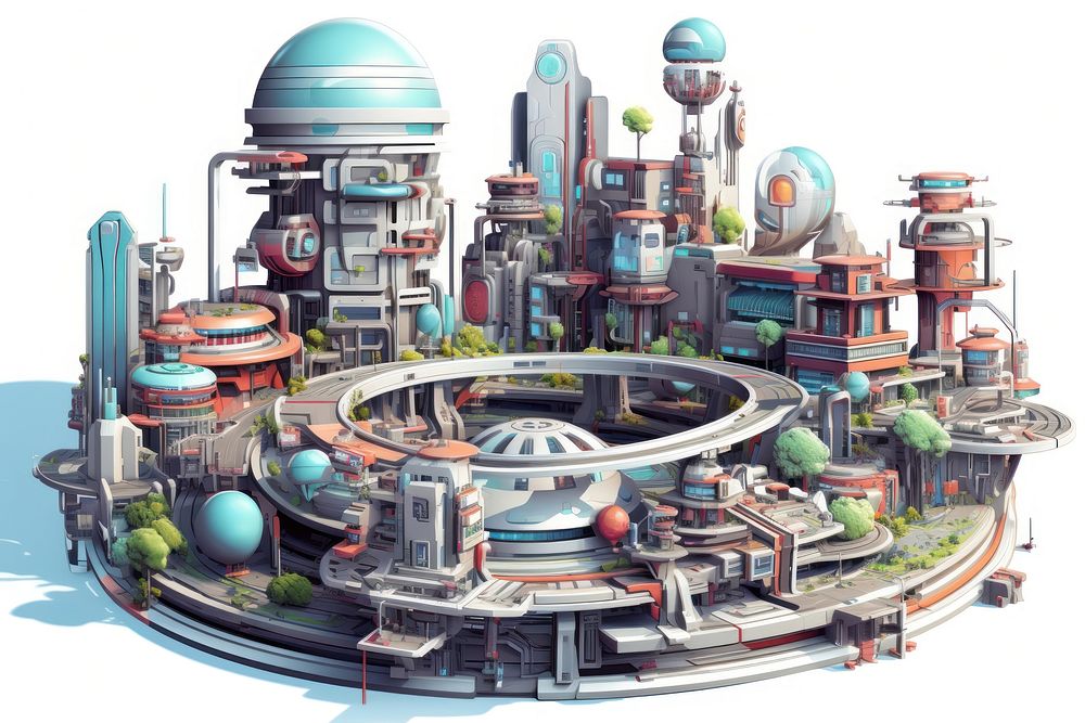 Architecture building city technology. AI generated Image by rawpixel.