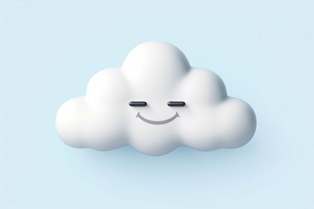 Cloud emoji icon white electronics accessories. 