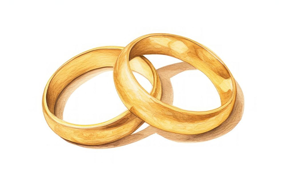 Gold wedding rings jewelry white background togetherness. AI generated Image by rawpixel.